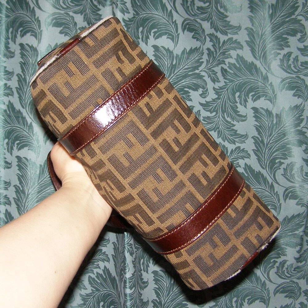 FENDI Zucca Small bag Top handle Satchel AUTHENTIC - Picture 7 of 13